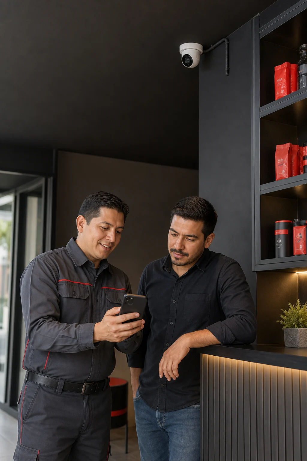 Instalación profesional de cámaras por técnico de Punto Seguro